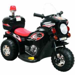 Kids Rechargeable Black Color Police 991 Bike for Both Girls and Boys